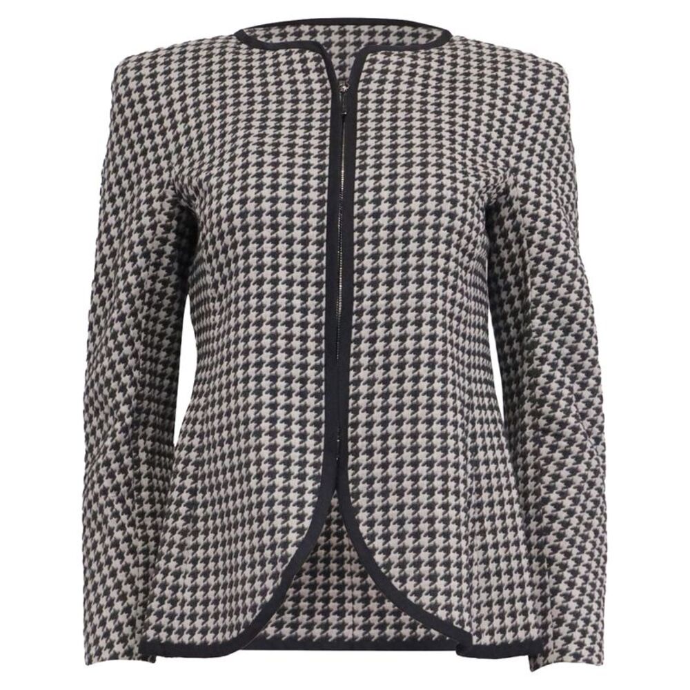 Giorgio Armani Collarless Jacket in Black Cotton
